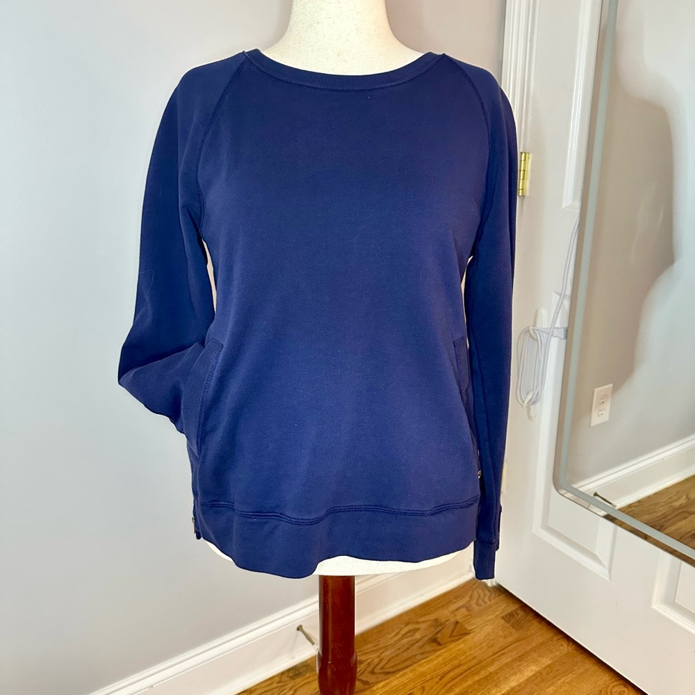 Lilly Pulitzer Luxletic Beachcomber Sweatshirt NAVY, sz L